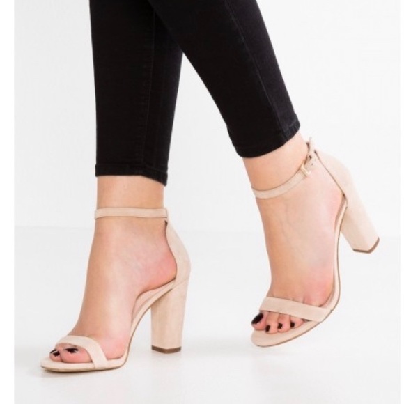 aldo nude block heel